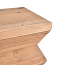 Maui Zig Zag Timber Stool-Dovetailed &amp; Doublestitched