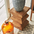 Maui Zig Zag Timber Stool-Dovetailed &amp; Doublestitched