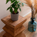 Maui Zig Zag Timber Stool-Dovetailed &amp; Doublestitched