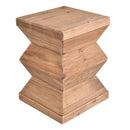 Maui Zig Zag Timber Stool-Dovetailed &amp; Doublestitched