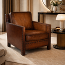 Maverick Rustic Antique Leather Armchair-Dovetailed &amp; Doublestitched