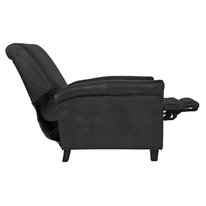 Maxwell Black Leather Recliner Chair-Dovetailed &amp; Doublestitched