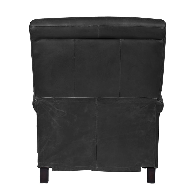 Maxwell Black Leather Recliner Chair-Dovetailed &amp; Doublestitched