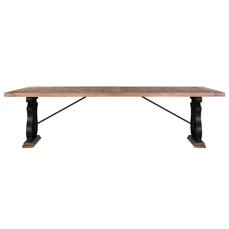 Michigan 3m French Iron Dining Table-Dovetailed &amp; Doublestitched