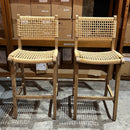 Montego Woven Counter Stool Pair-Dovetailed &amp; Doublestitched