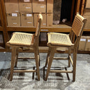 Montego Woven Counter Stool Pair-Dovetailed &amp; Doublestitched