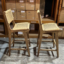 Montego Woven Counter Stool Pair-Dovetailed &amp; Doublestitched