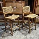 Montego Woven Counter Stool Pair-Dovetailed &amp; Doublestitched