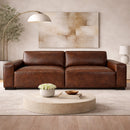 Mudec 3.5 Seater Vintage Leather Sofa-Dovetailed &amp; Doublestitched