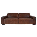 Mudec 3.5 Seater Vintage Leather Sofa-Dovetailed &amp; Doublestitched