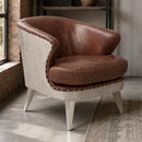 Navigator Vintage Leather Armchair-Dovetailed &amp; Doublestitched