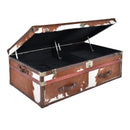 Nomad Light Brown Cowhide Trunk Coffee Table-Dovetailed &amp; Doublestitched