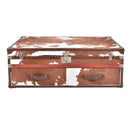 Nomad Light Brown Cowhide Trunk Coffee Table-Dovetailed &amp; Doublestitched