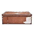 Nomad Light Brown Cowhide Trunk Coffee Table-Dovetailed &amp; Doublestitched