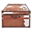 Nomad Light Brown Cowhide Trunk Coffee Table-Dovetailed &amp; Doublestitched