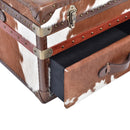 Nomad Light Brown Cowhide Trunk Coffee Table-Dovetailed &amp; Doublestitched