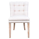 Nova Antique White Fabric Dining Chair White Wash-Dovetailed &amp; Doublestitched