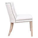 Nova Antique White Fabric Dining Chair White Wash-Dovetailed &amp; Doublestitched
