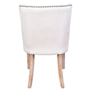 Nova Antique White Fabric Dining Chair White Wash-Dovetailed &amp; Doublestitched