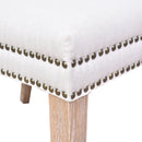 Nova Antique White Fabric Dining Chair White Wash-Dovetailed &amp; Doublestitched