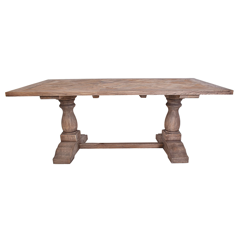 Old Elm 200cm Reclaimed Timber Dining Table-Dovetailed &amp; Doublestitched
