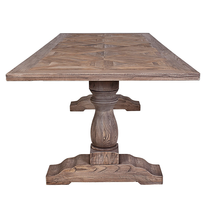 Old Elm 250cm Reclaimed Timber Dining Table-Dovetailed &amp; Doublestitched