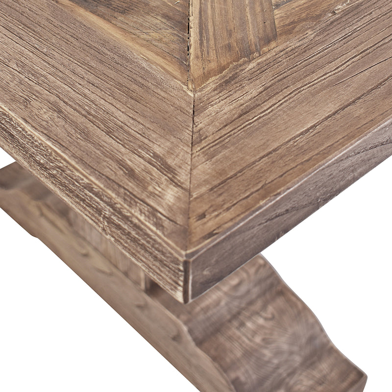 Old Elm 250cm Reclaimed Timber Dining Table-Dovetailed &amp; Doublestitched