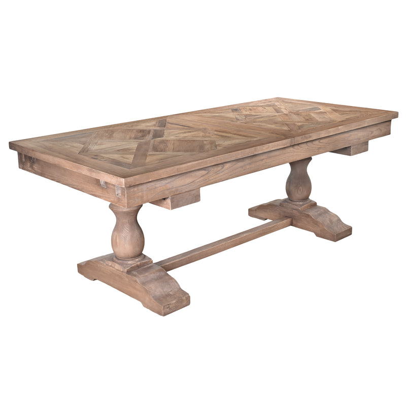 Old Elm Double Extension Dining Table-Dovetailed &amp; Doublestitched