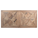 Old Elm Double Extension Dining Table - Parquetry Top-Dovetailed &amp; Doublestitched