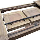 Old Elm Double Extension Dining Table - Parquetry Top-Dovetailed &amp; Doublestitched