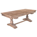 Old Elm Double Extension Dining Table - Plank Top-Dovetailed &amp; Doublestitched