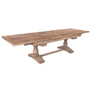 Old Elm Double Extension Dining Table - Plank Top-Dovetailed &amp; Doublestitched