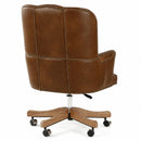 Old Saddle Cocoa Brown Leather Desk Chair-Dovetailed &amp; Doublestitched