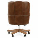 Old Saddle Cocoa Brown Leather Desk Chair-Dovetailed &amp; Doublestitched