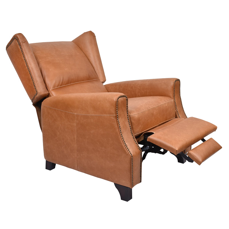 Opa Colombia Brown Leather Recliner Chair-Dovetailed &amp; Doublestitched