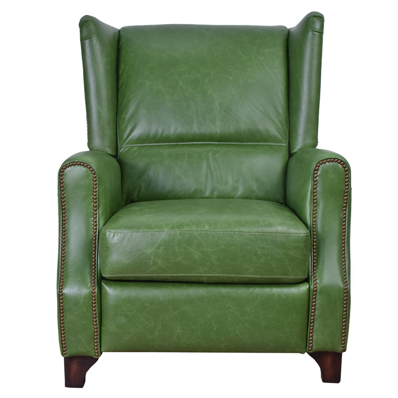 Opa Green Leather Recliner Chair-Dovetailed &amp; Doublestitched