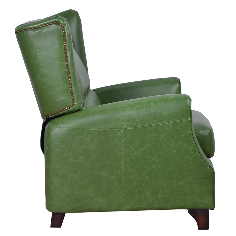 Opa Green Leather Recliner Chair-Dovetailed &amp; Doublestitched