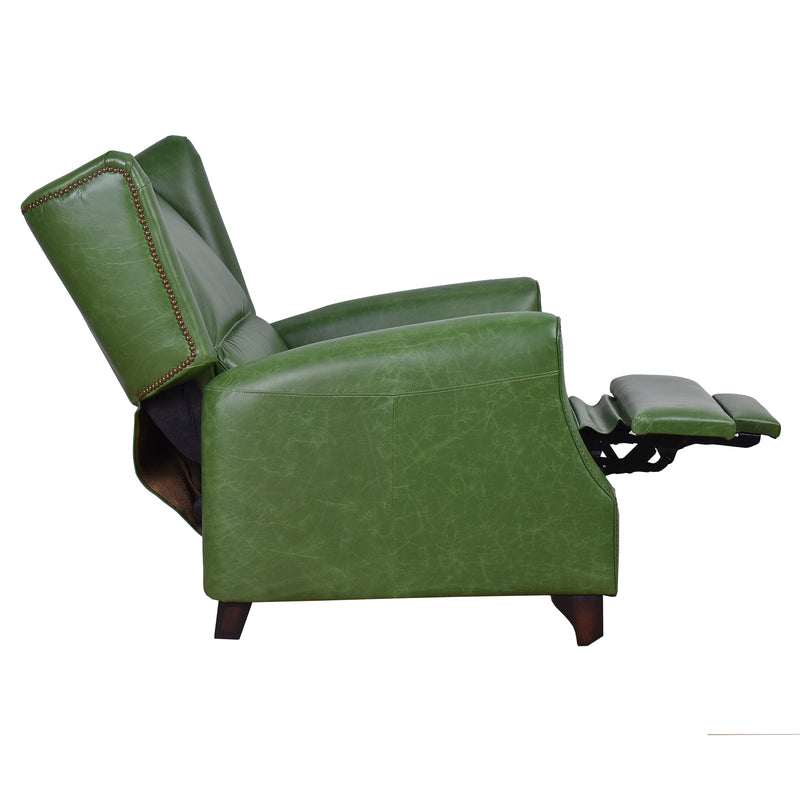 Opa Green Leather Recliner Chair-Dovetailed &amp; Doublestitched