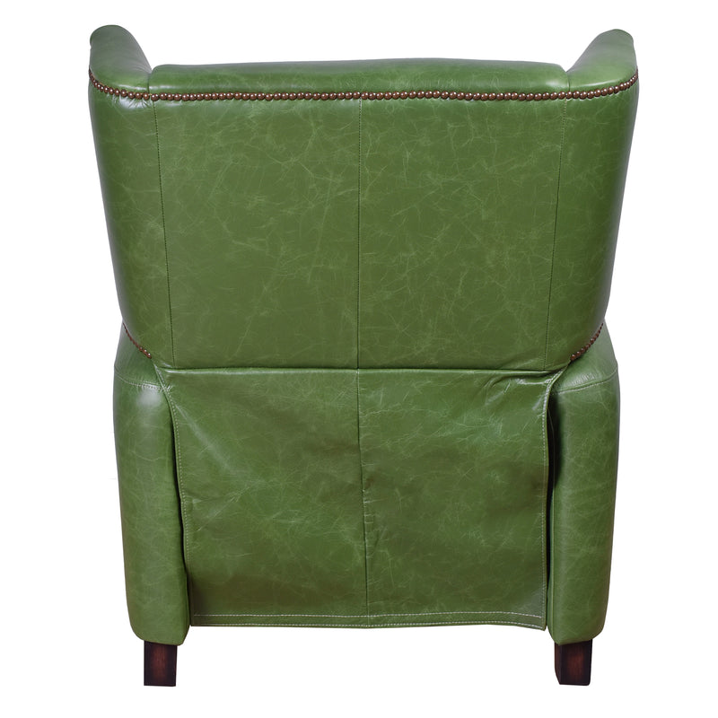 Opa Green Leather Recliner Chair-Dovetailed &amp; Doublestitched