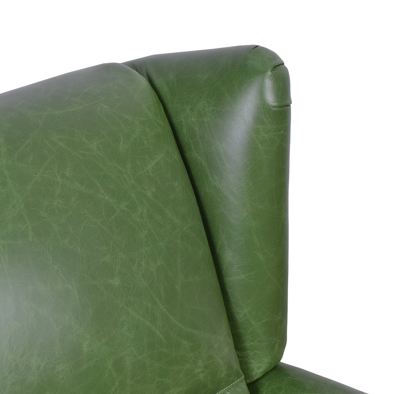 Opa Green Leather Recliner Chair-Dovetailed &amp; Doublestitched