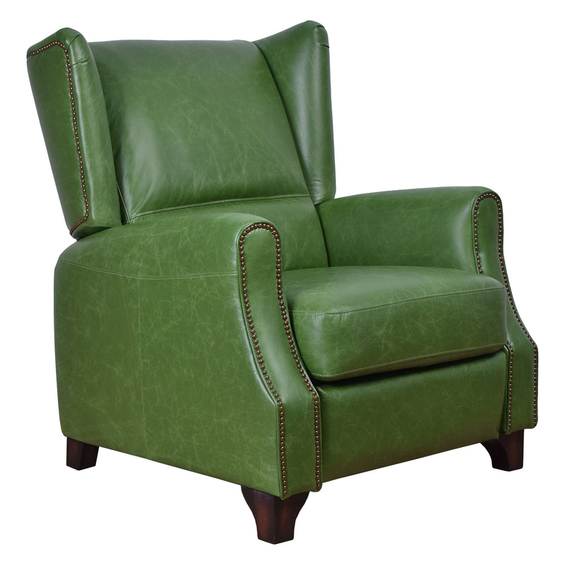 Opa Green Leather Recliner Chair-Dovetailed &amp; Doublestitched