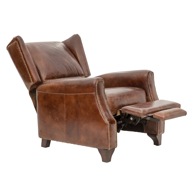 Opa Vintage Leather Recliner Chair-Dovetailed &amp; Doublestitched