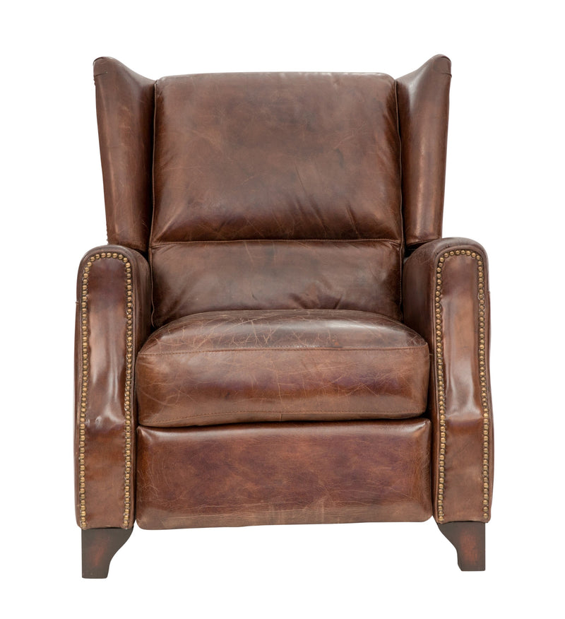 Opa Vintage Leather Recliner Chair-Dovetailed &amp; Doublestitched