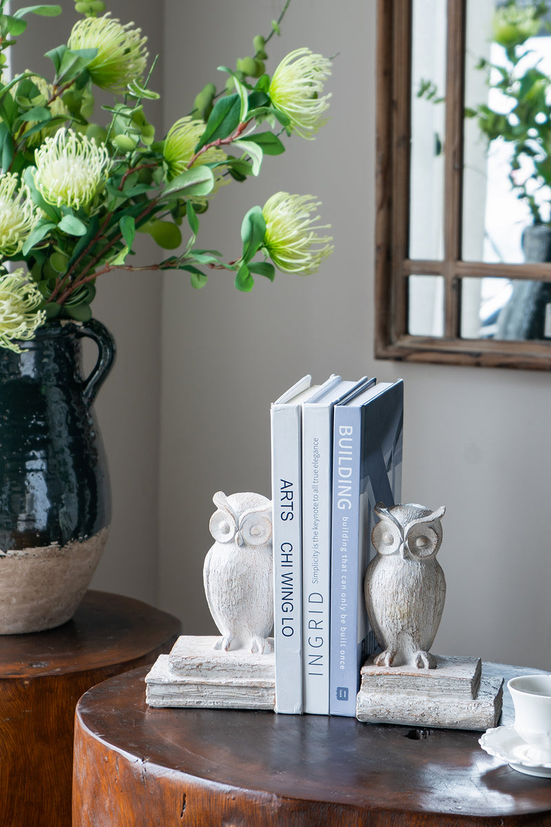 Owl Bookends (Set of 2)-Dovetailed &amp; Doublestitched