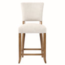 Cartier Dove Grey Linen Counter Stool in Briarsmoke