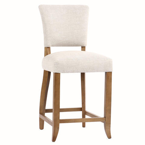 Cartier Dove Grey Linen Counter Stool in Briarsmoke