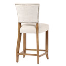 Cartier Dove Grey Linen Counter Stool in Briarsmoke