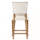 Cartier Dove Grey Linen Counter Stool in Briarsmoke
