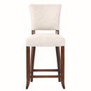Cartier Dove Grey Linen Counter Stool in Maron