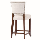 Cartier Dove Grey Linen Counter Stool in Maron